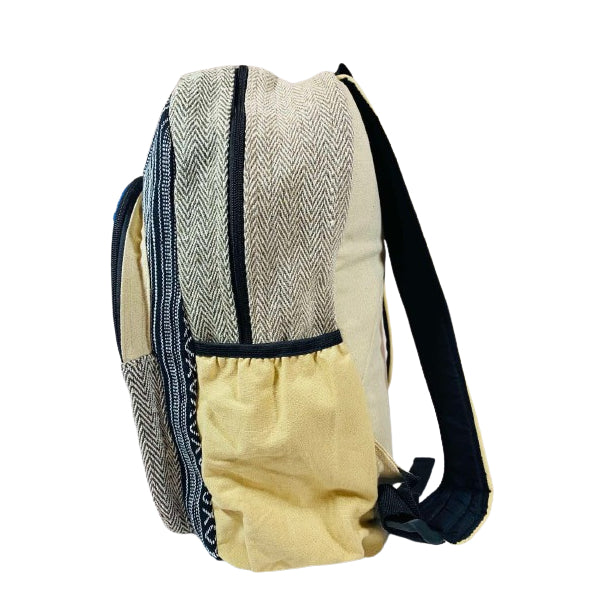 Himalayan Hemp Backpack Multi Color Natural Handmade multi-pocket light weight school backpack
