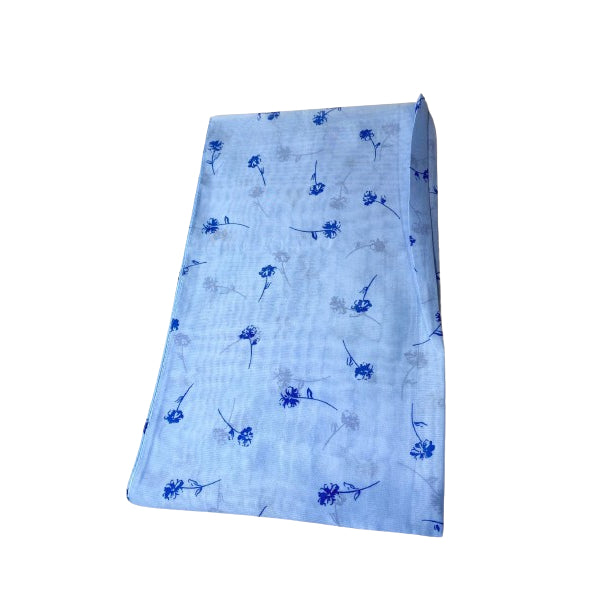 Sky Blue Printed Chiffon Scarf