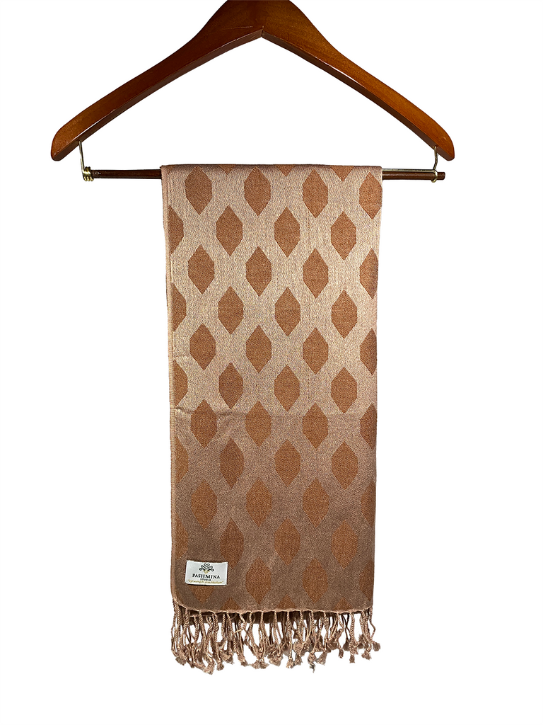 Brown Cashmere Scarf/Shawl Stole: 70 x 200 Cms