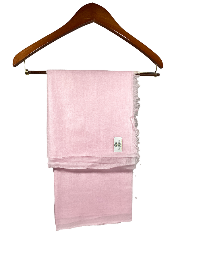 Handwoven Superfine Lightweight Pink Pure Cashmere Pashmina Scarf