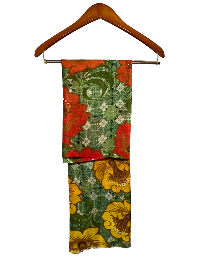 Handloomed Super Soft Luxurious Flower Printed Pashmina Cashmere Scarf/Wrap