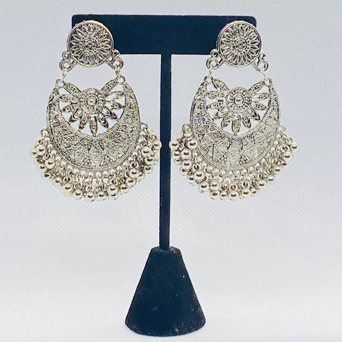 Eyras Half Moon with Sun Layered Dangling Earring Jumka