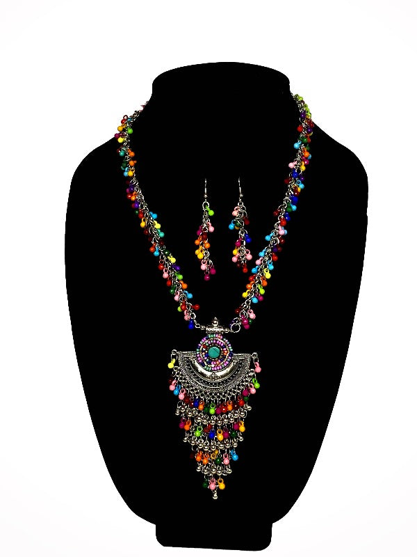 Eyras Multicolor long Necklace Set