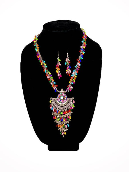 Eyras Multicolor long Necklace Set