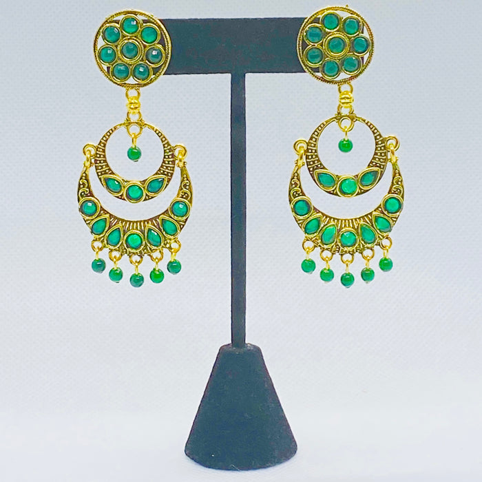 Dangling Pretty Double  Moon Earrings