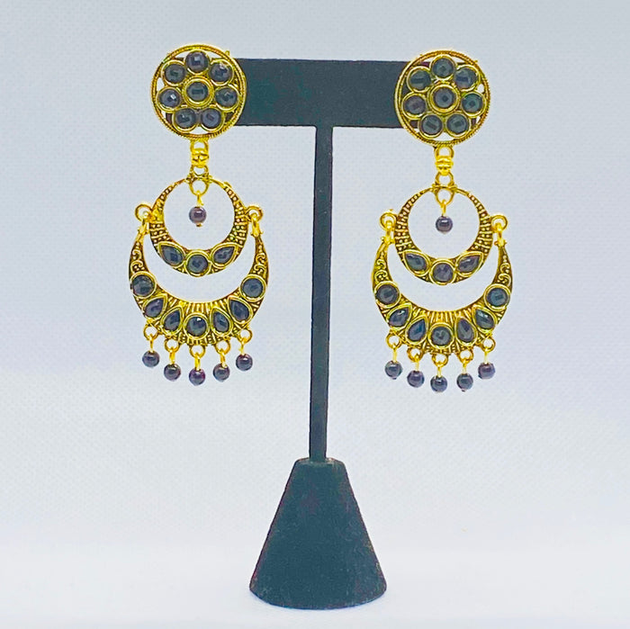 Dangling Pretty Double  Moon Earrings