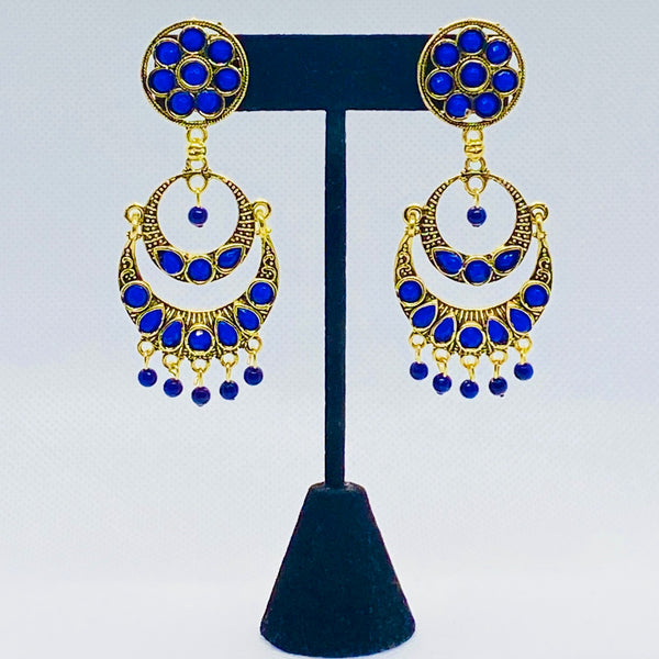 Dangling Pretty Double  Moon Earrings