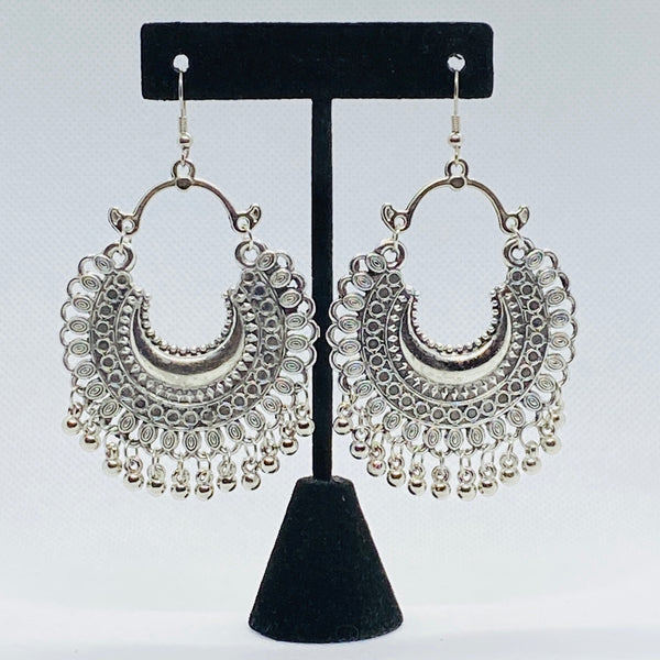 Moon Shaped Chandbali Indian Jhumka Earring