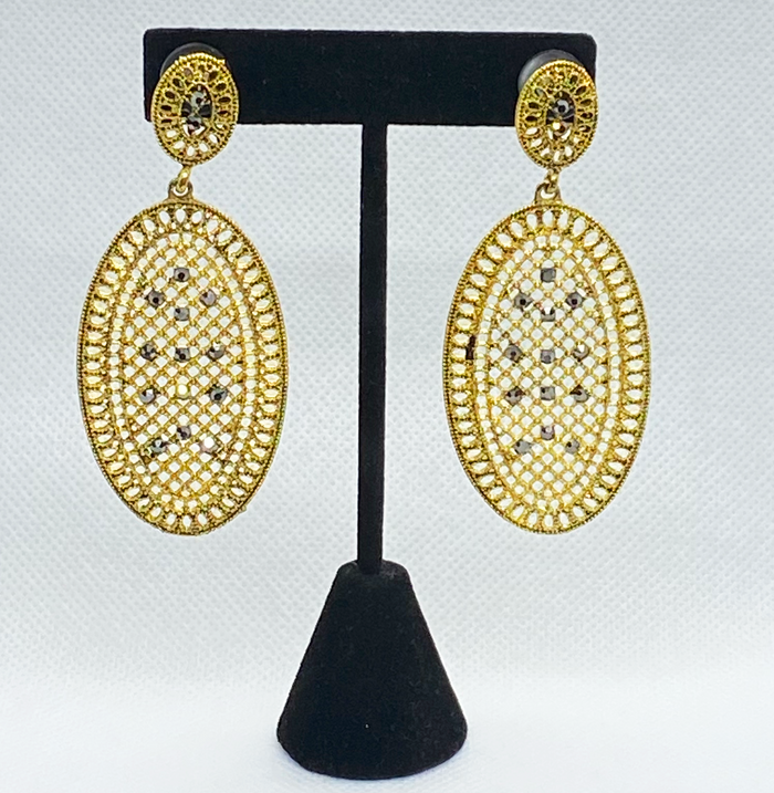 Eyras Gold Tone Filigree Dangle Drop Earring