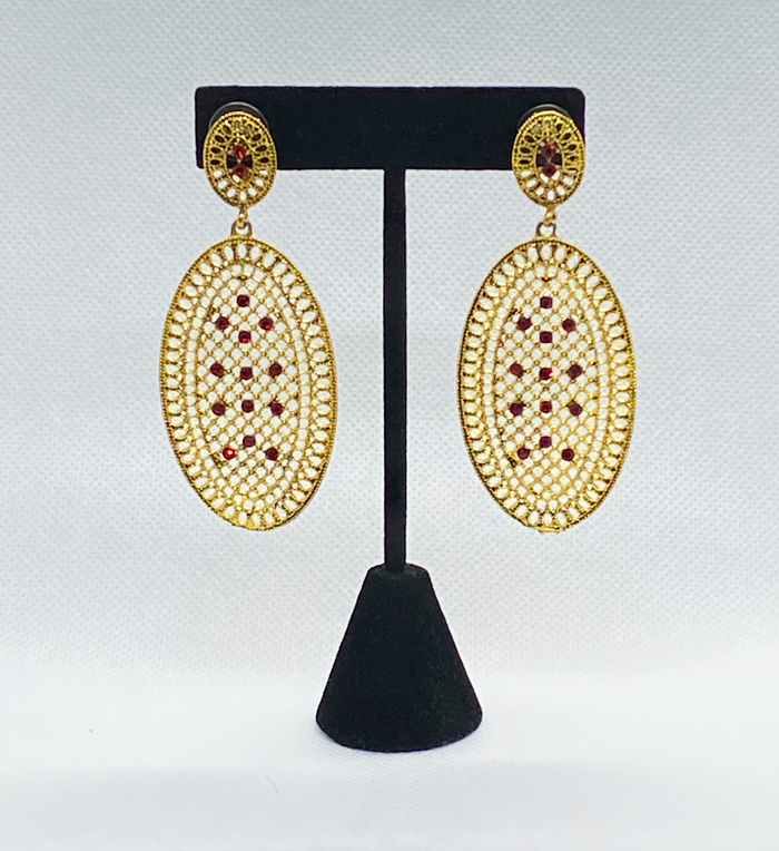 Eyras Gold Tone Filigree Dangle Drop Earring