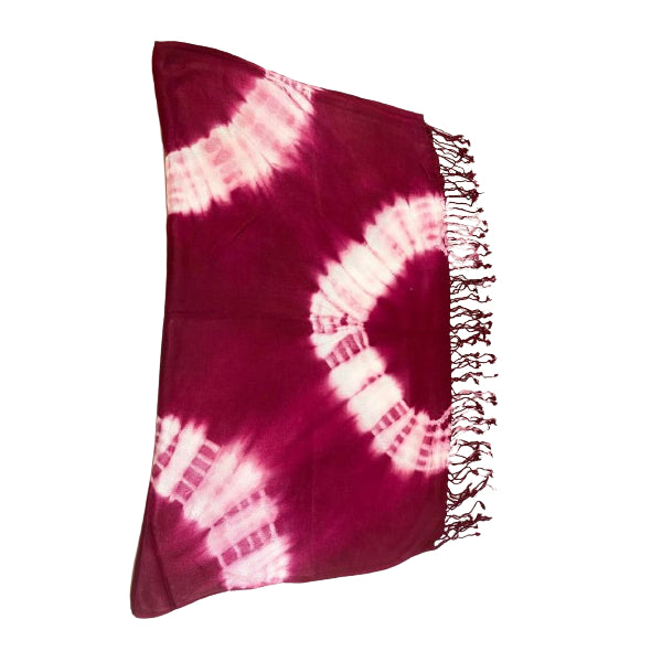 Tie And Dye Shawl/ Scarf With Tassel