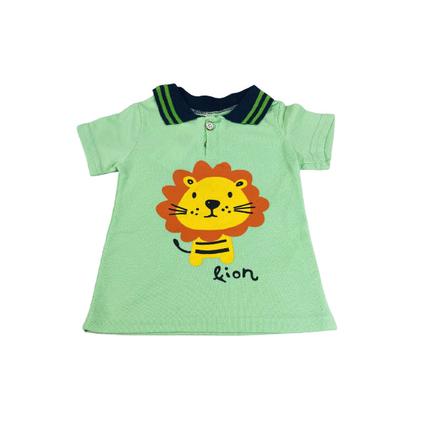 Lion  Polo Cotton Shirt And Short Set