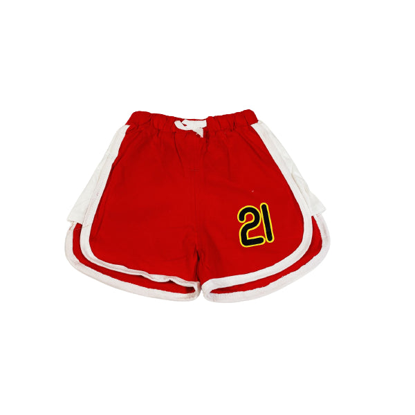 Surf Sun Beach Red Soft Cotton Shirt And Short Set