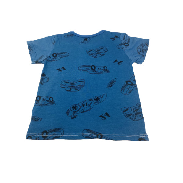 Kids Cotton Shirt And Short Set Crush Car Print