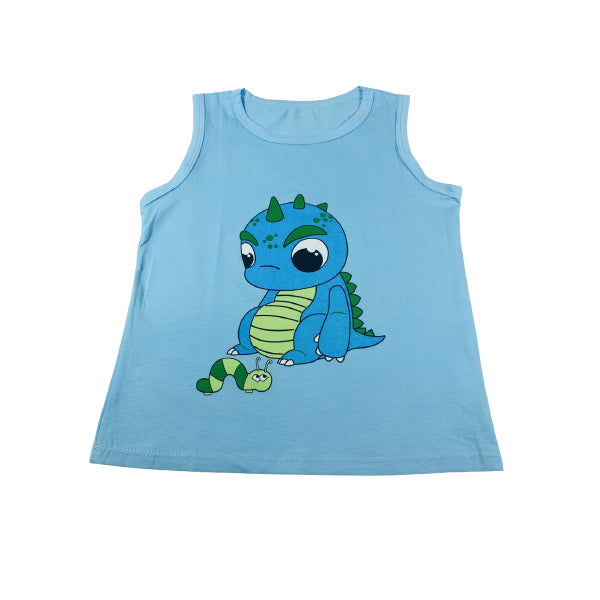 Kids Cotton T-Shirt And Short Set Baby Dino