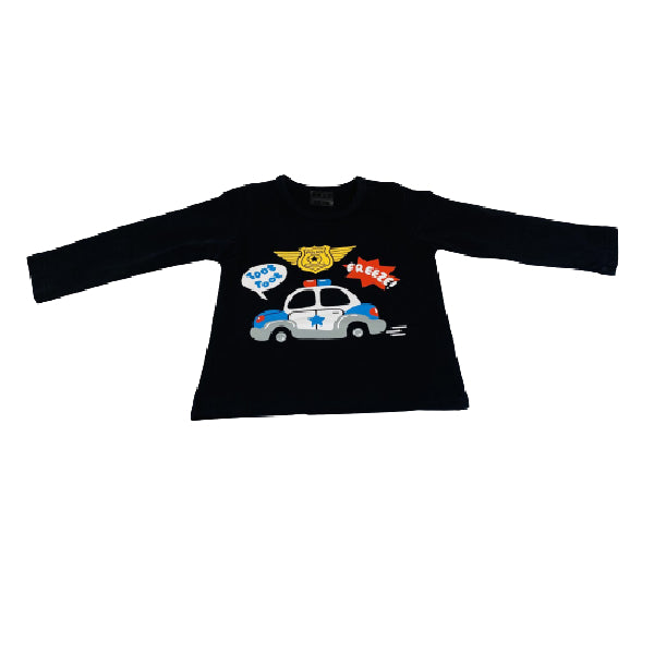 Cotton Soft Full Sleeve Pajamas/ Loungewear for Kids With Police Car Print