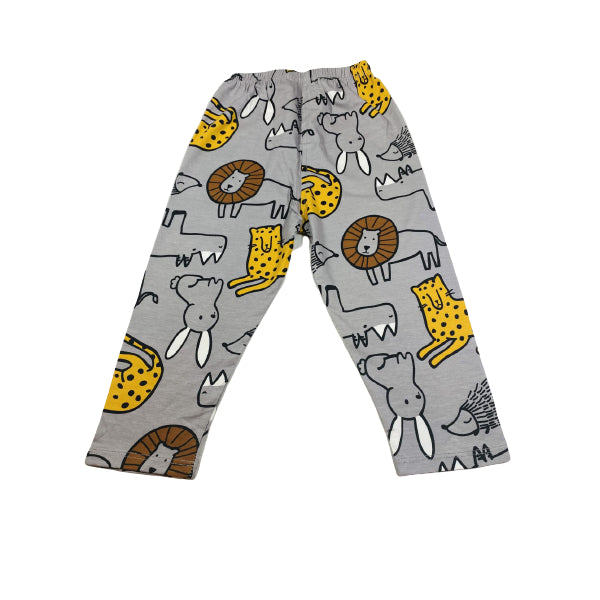 Kids Cotton Pajama/Loungewear In Cute Lion Print