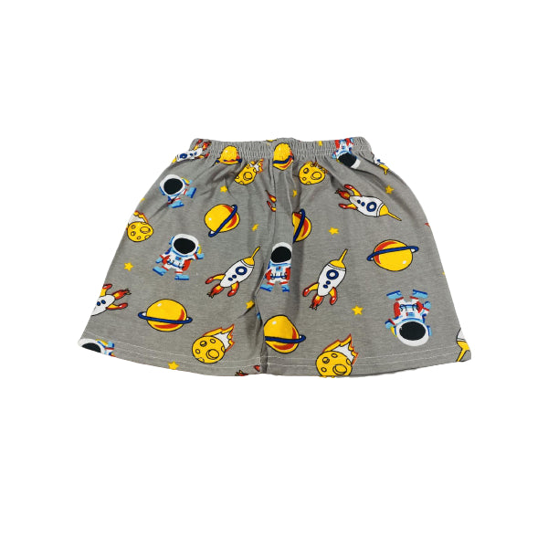 Kids Vest And Short Soft Cotton Set With Explore the Universe Print